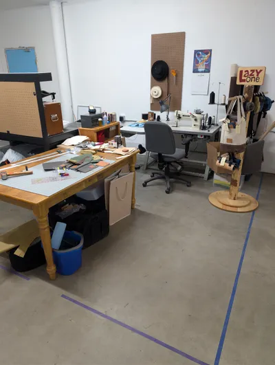 Customized semi-private studio unit at Bozeman ArtLab